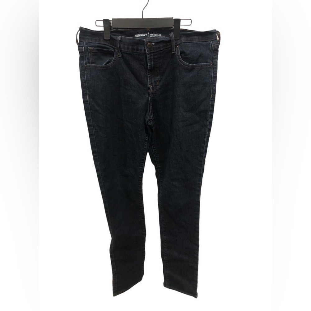 Old Navy Original Mid Rise Jeans Dark Wash Size 12 long skinny